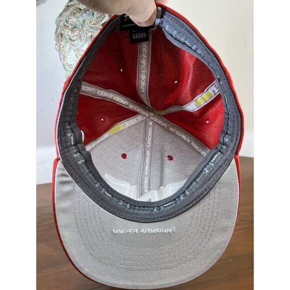 Ping Anser Under Armour Cap Hat Men Fitted 7 1/4 Red Polyester Excellent Used. - Picture 4 of 5